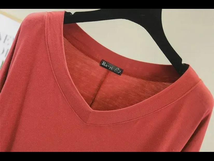 Spring/Summer Modal V-Neck Loose Casual Plus Size Pajama Set