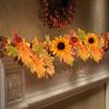 1/2 PCS Fake Sunflower Maple Leaf Flower Beams Autumn Decoration Flower Arrangement Home Furnishings, Halloween Decorative Gift