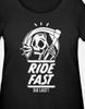 Ride Fast Die Last MC Motorcycle Rider  T Shirt Tee Bike Scythe Grim Reaper