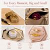 Elegant Hexagon Vintage Ring Box High-End Jewelry Display Case Durable Ring Storage Box  Engagement