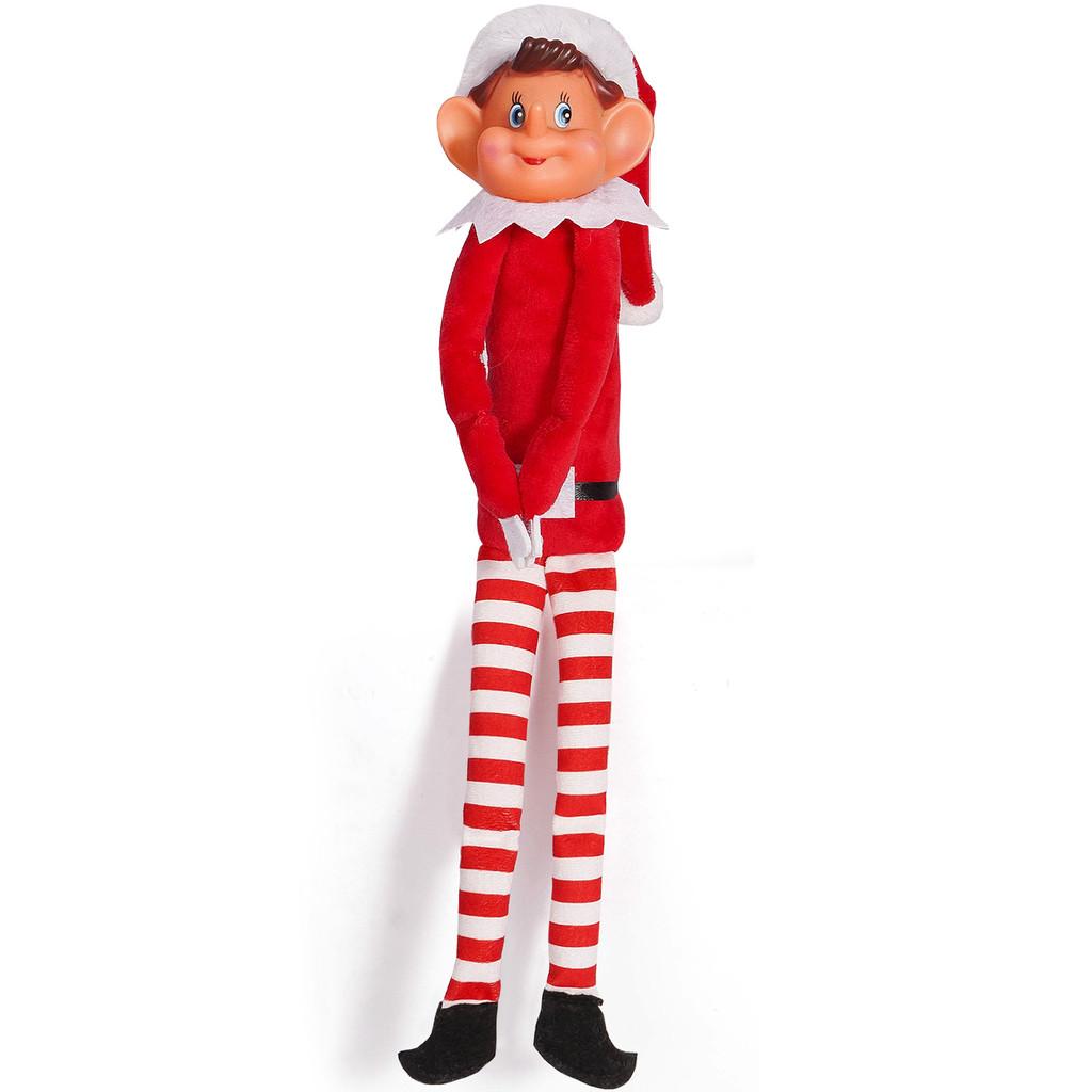 Christmas Elf Doll Elves on the Shelf Doll Naughty Plush Doll Home Ornament Christmas Poseable Little Joker Gift