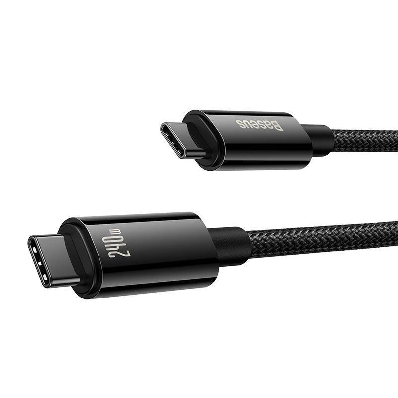 Baseus Tungsten Gold 240W 1M USB-C To USB-C Cable (Black)