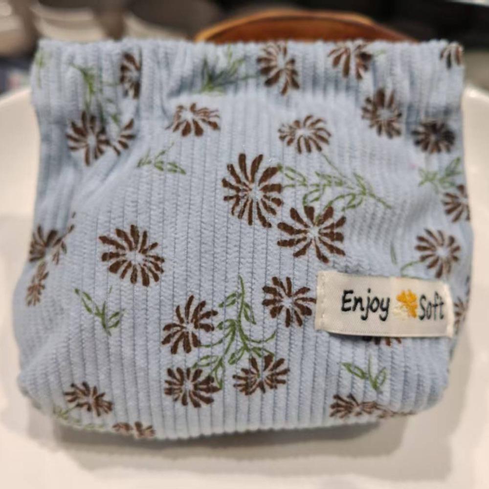 

New Mini Shrapnel Bag Corduroy Soft Cosmetic Bag Storage Bag Women синий