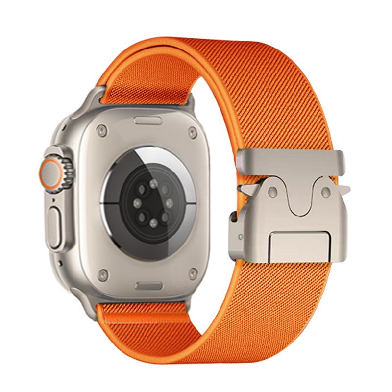 

Strap for Apple Watch Series 10 46mm/Ultra 2/Ultra 49mm/9 8 7 45mm/SE (2023) SE (2022) SE 6 5 4 44mm/3 2 1 42mm Nylon Band Orange