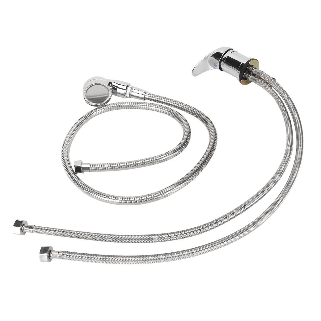 Shampoo Faucet and Sprayer Kit Hot Cold Mixer Sink Valve Shampoo Bowl Faucet Sprayer for Salon Barbershop