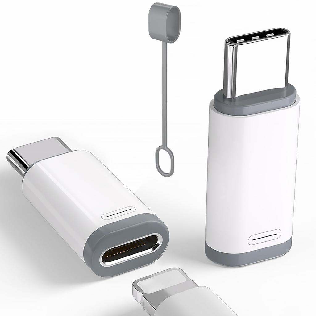 Lightning to USB C Adapter for Charging & Data Transfer Type C Charger Connector Cable Lightning Female to USB C Male Adapter
