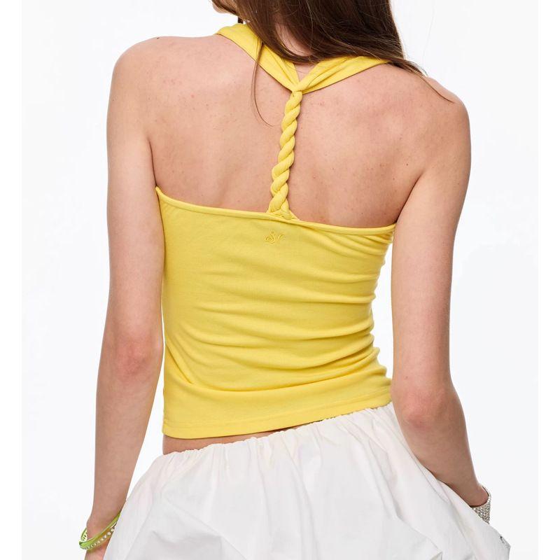 

Yoga Vest Women Containing Chest Pad Kinks Beauty Back High Elastic Quick-Drying Sports Bra Fitness Underwear Training Sling Top Yellow(With chest pad) S