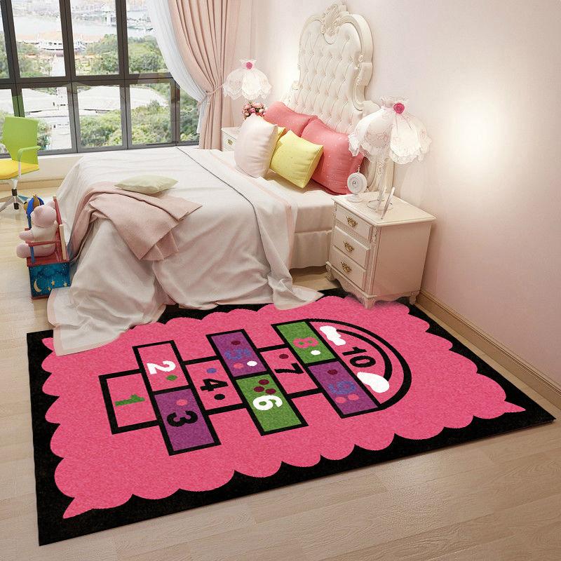 

Hopscotch Number Grid Carpet Kids Play Mat Cartoon Animal Rug Educational Interactive Mat Children s Bedroom Home Decoration 40X60CM