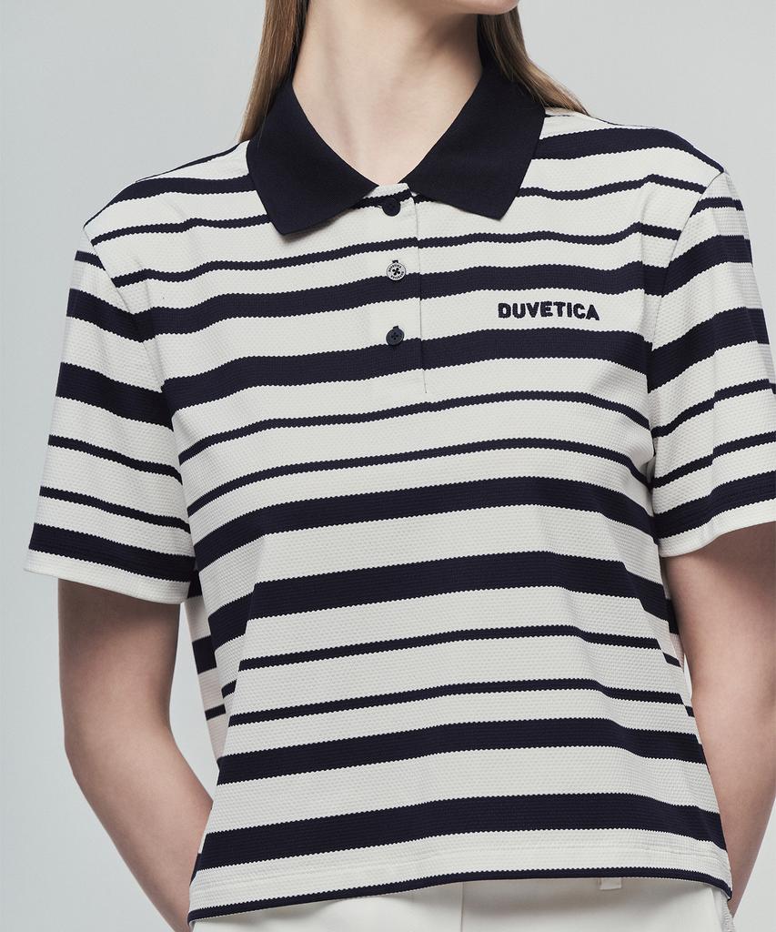 DUVETICA Nihoun (Dark Navy) (Women'S Short-Sleeve Polo Shirt)