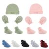 Newborn Hat+Gloves+Socks Set for Baby Boy&Girl Cotton Fall Casual Pography Props Soft Headwear Infant Nightcap Fashion