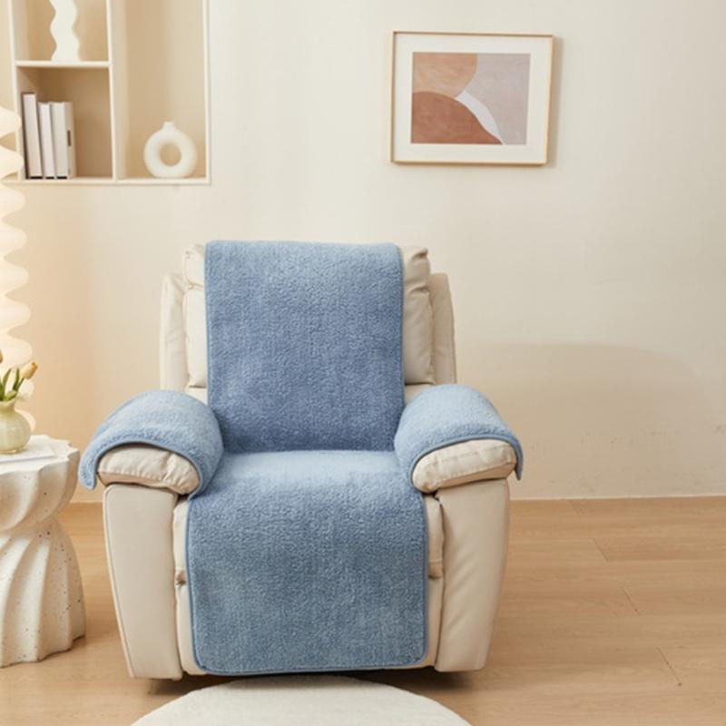 Armrest Cover Lambswool Recliner Slipcover Soft and Durability Chair Protector for Living Room or Bedroom