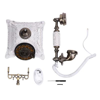 Audio Gästebuch Telefon 32 GB Kapazität Vintage Retro Telefon Angepasste Sprachnachricht für Hochzeitsfeier Weiß