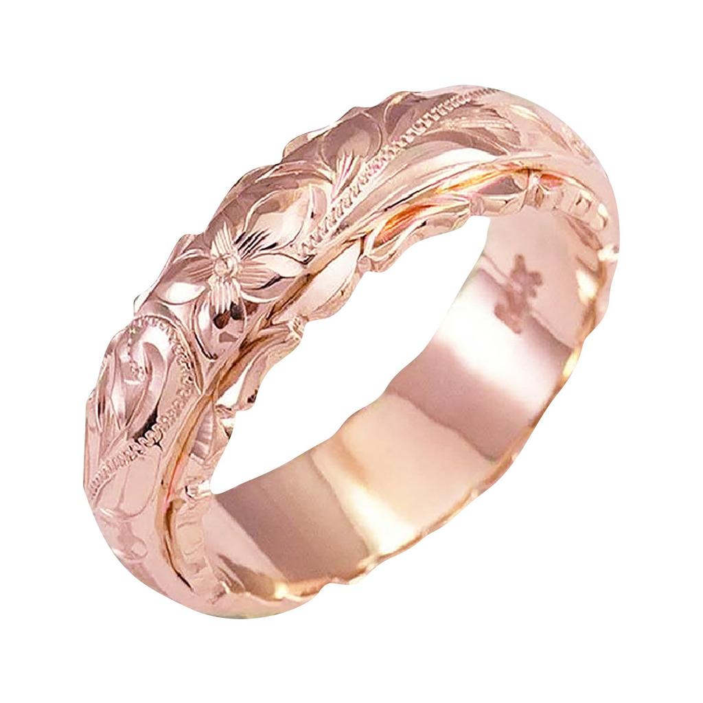 Fashion Ring Plated Suspended Carved Rose Flower Ring End Ring For Women, Tail Ring, Valentine's Day Gift