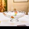 ZISIZ European Crystal Glass Beaded High-Foot Fruit Plate
