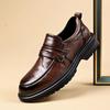 Men's Versatile Waterproof Leather Slip-on Driving Shoes - Fashionable, Stain-Resistant Business Casual Footwear