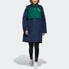 Adidas Originals Bellista Parka Color Block Mid-Length Warm Hooded Down Jacket Women Outerwear Navy-Blue GL6405