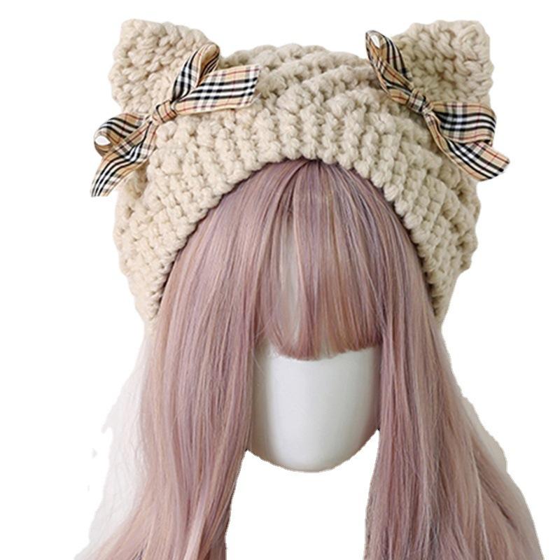 Newborn baby cute autumn and winter warm lamb wool anti-droplet hat mask removable protective hat