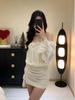 2026 Korean Style Slimming Women's Dress - Elegant, Waist-Cinching, Daily Commute Fashion