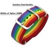 Pulsera de arcoíris Orgullo Gay LGBT Pulseras de reloj de arcoíris ajustables Pulsera Regalos LGBTQ para hombres y mujeres