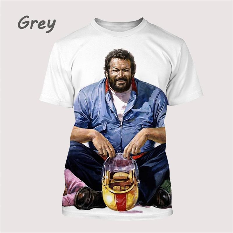 Naujausias Bud Spencer Terence Hill 3D spausdintas marškinėlis vyrams Laisvalaikio gatvės apranga Marškinėlis Harajuku mados viršūnės Vaikų marškinėliai Moteriški drabužiai