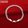 925 Sterling Silver Side Chain Bracelet Wedding Jewelry
