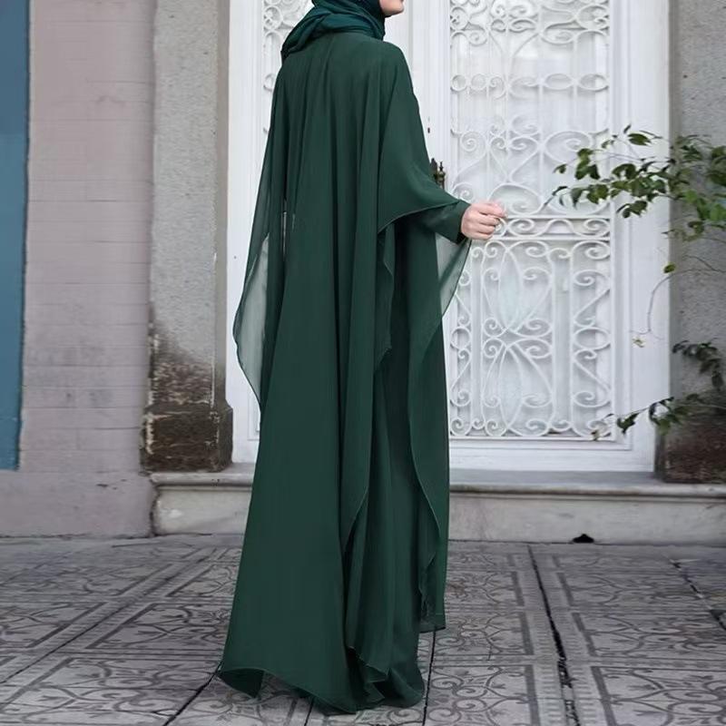 Women Abaya Eid Mubarek Muslim Dresses Robe Long Sleeve Hijab Vestidos Fashion Abayas for Women Isamic Clothing