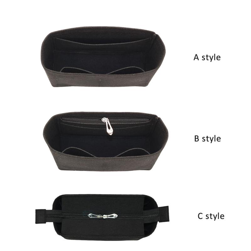 EverToner Premium Filz-Einlage für Y-S-L LE37 Eimer-Tasche Reise-tauglicher Make-up-Organizer mit Mehrfach-Taschen-Aufbewahrung
