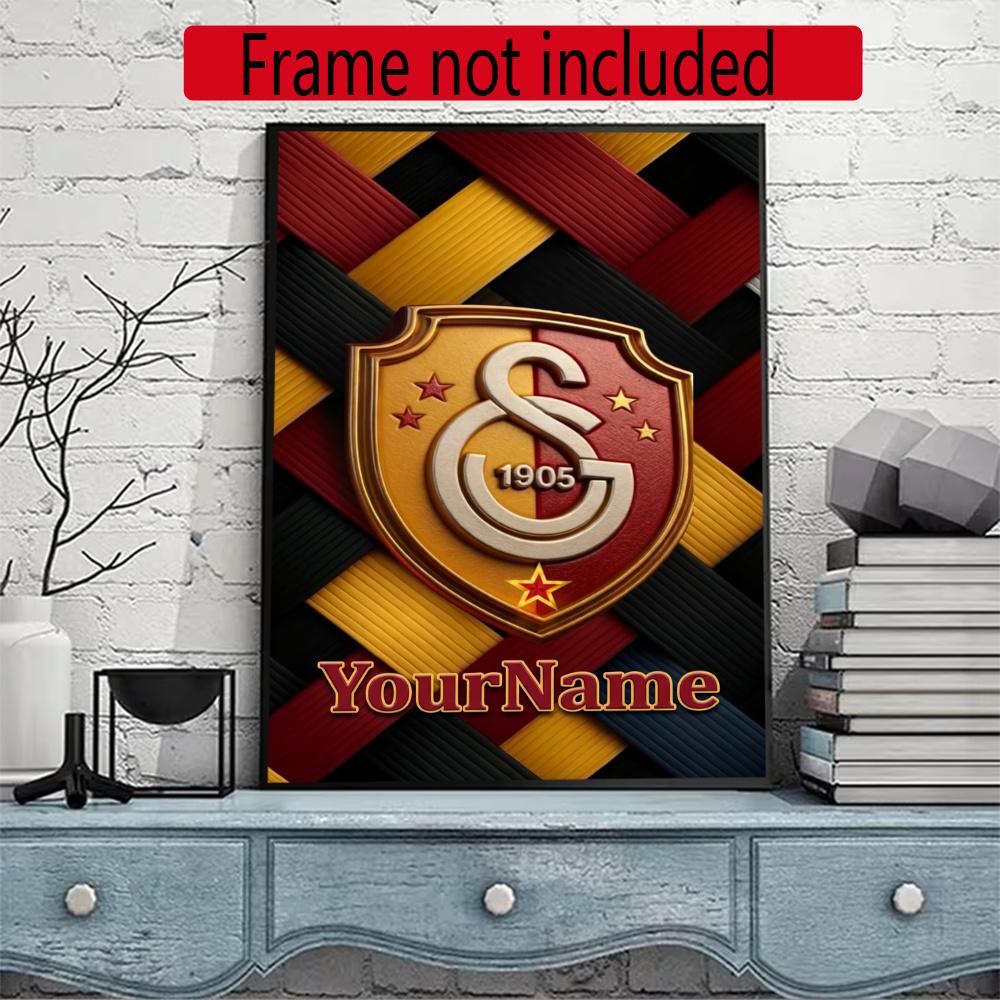 Galatasaray Customize Your Name Diamond Painting Round Diamond Diy Frameless Holiday Artwork Suitable For Home Office Wall Decoration