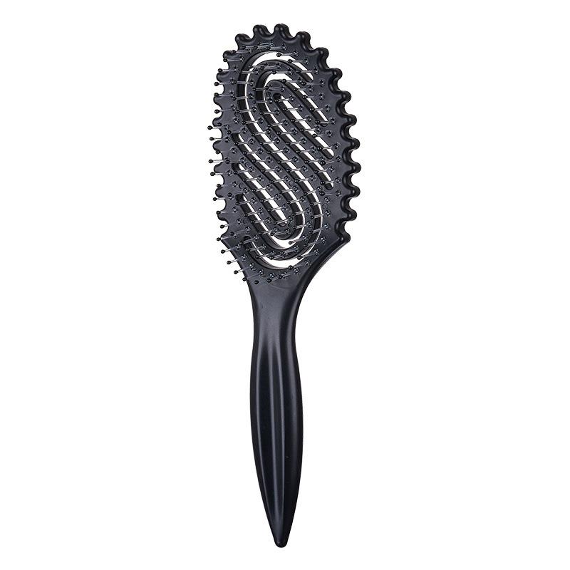 Hollow Massage Bounce Comb with Boar Bristles for Fluffy Curly Styling