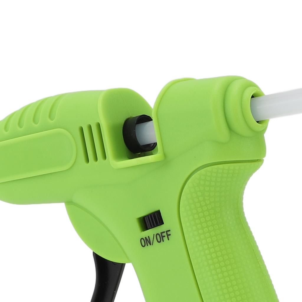 Cordless Hot Glue Machine 3.7V USB Rechargeable Hot Melt Glue Tool Kit with 30 Glue Sticks for DIY Art Project Crafts Repair Green