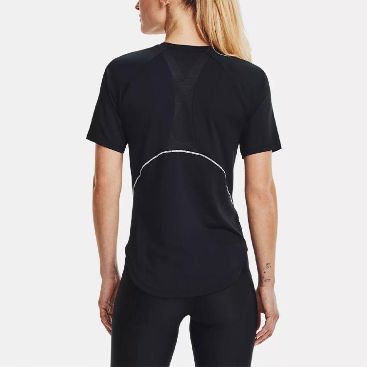 Under Armour Training Quick-Dry Breathable Knit T-Shirt Women Tops Black 1360864-001