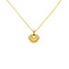 Ancient Gold Zircon Cloud Lock Pendant: Women's Retro Jewelry