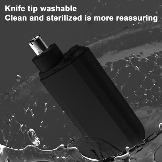 Nose Hair Trimmer IPX7 Waterproof Wet/Dry Use Low Noise Rechargeable Nose Hair Trimmer with Long
