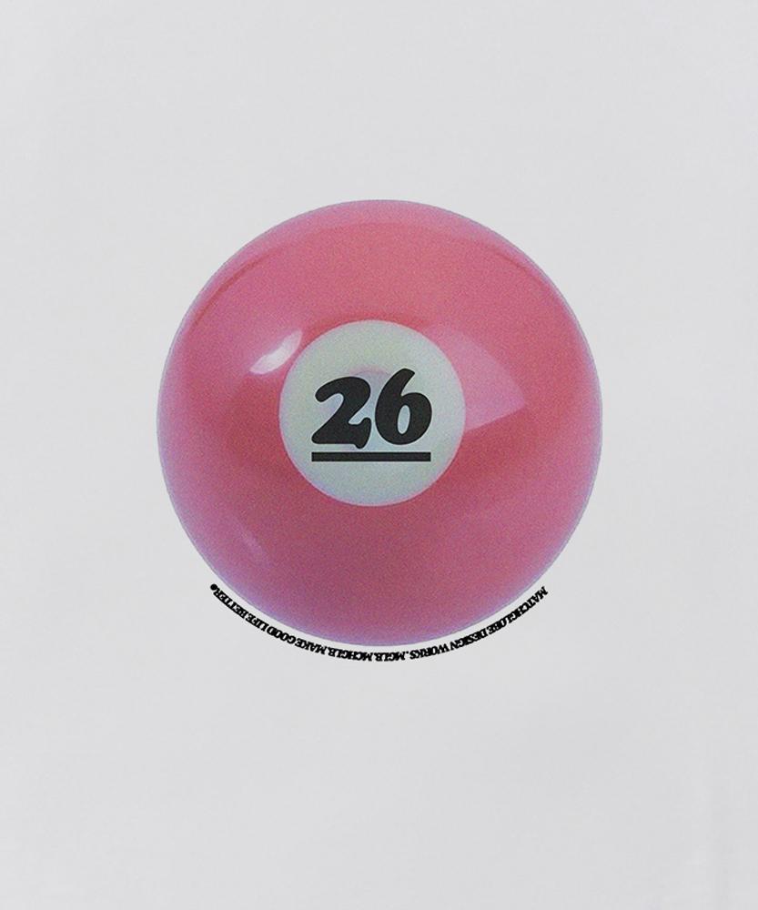 MATCHGLOBE Billiards 26 Crop Top (White)
