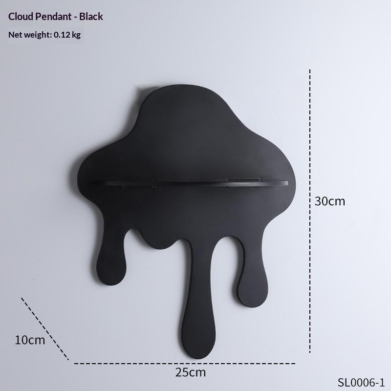 Creative Cloud Storage Holder Irregular Shape Wall Mounted Storage Rack Homestay Home Decor Storage Stand Craft Ornament Gift