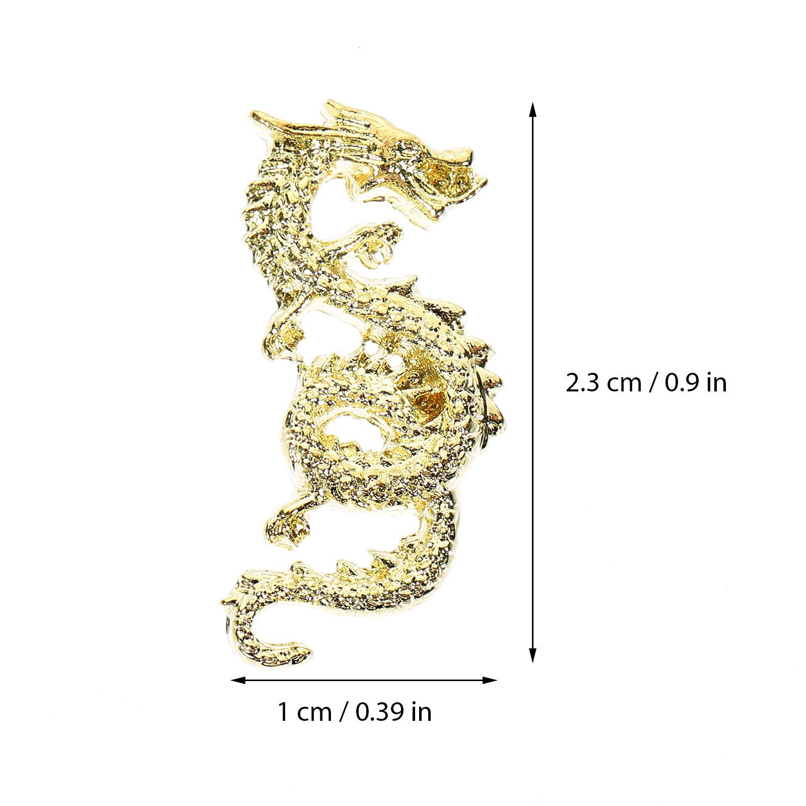 

10Pcs Nail Charms Dragon Look Small Metal Gems Nail Decorations for Home DIY Manicure Xmas Wedding Party Supplies золотистий