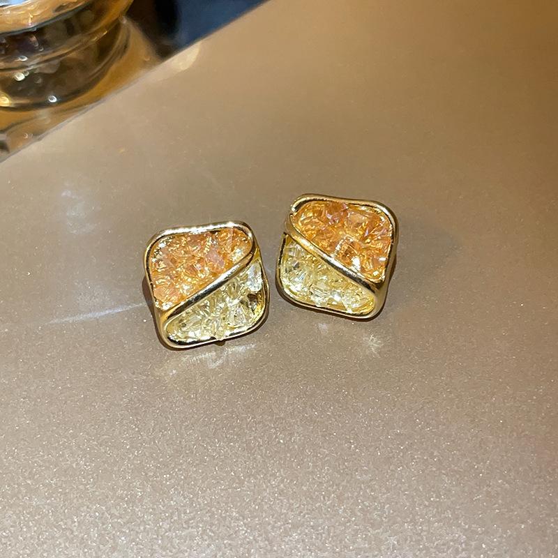 Mori Butterfly Flower Green Earrings Temperament Versatile Stud Earrings Personality Sweet Small Fresh Earrings