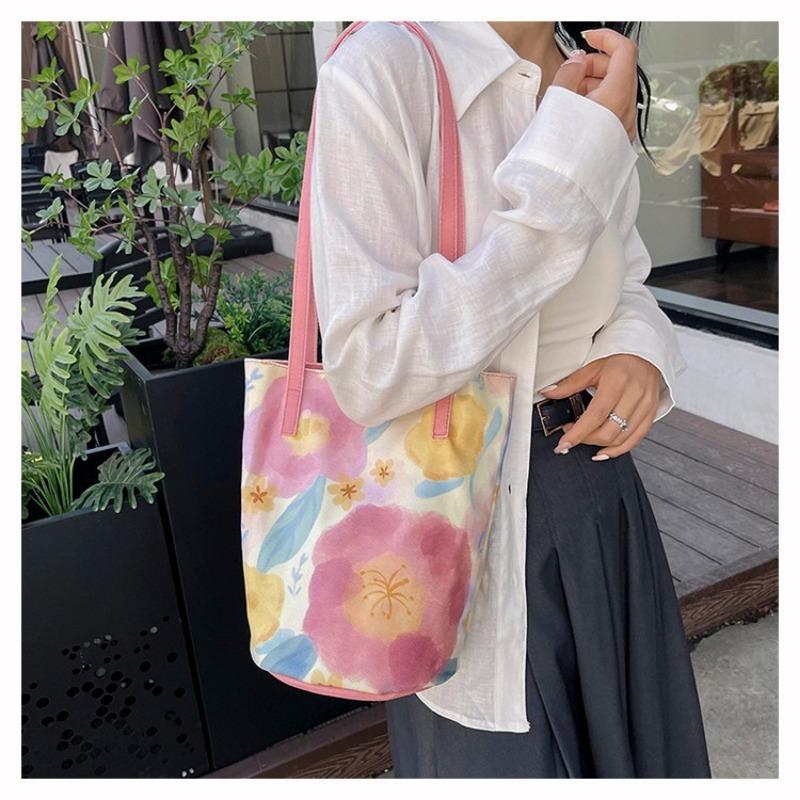 Large-capacity High-end Single-shoulder Bag Velvet Three-dimensional Bucket Bag Hand-held Bag