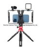 Mobile Phone Stabilizer & Photography Cage with Extension, Microphone Mount, and Fill Light