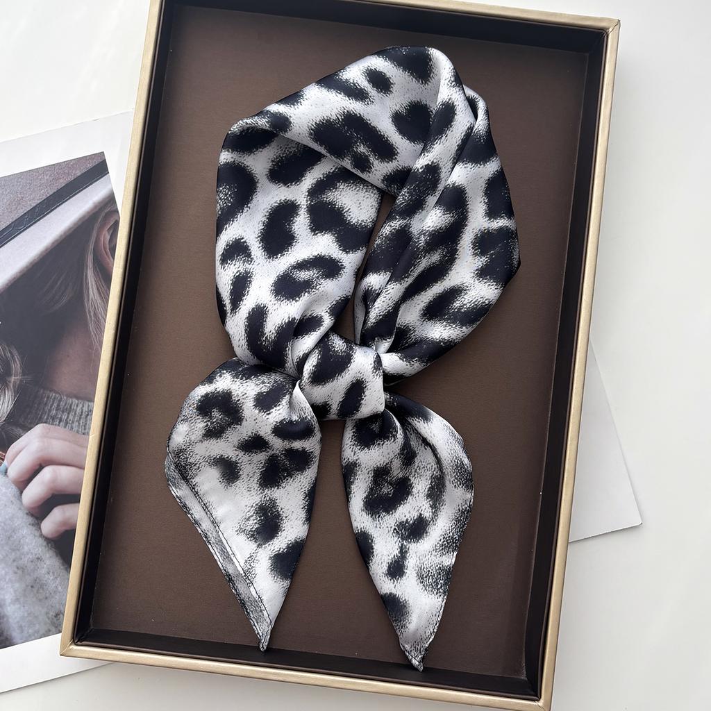 Square Scarf Silk Imitation  Women Print Neckerchief Bandana Lady Shawl Scarves Wrap Head Hair Band Ties