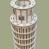 3D Wooden DIY Three-dimensional Pisa Leaning Tower Puzzle Adult Unzip Assembling Holiday Gift Decoration Model