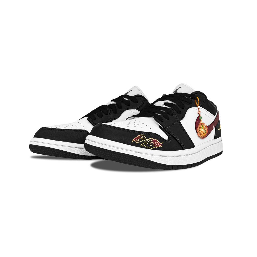 Jordan Air Jordan 1 Horse Year Limited Edition Cushioning, Wear Resistant Low Top Vintage Basketball Shoes Unisex DC0774-101(Team425-)