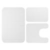 Set di 3 Tappetini da Bagno in Velluto con Memory Foam Assorbenti Antiscivolo Extra Morbidi Lavabili in Lavatrice e Asciugatrice Tappetino per Pavimento del WC