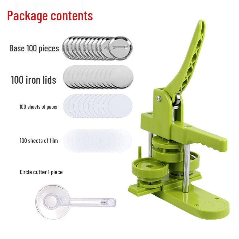 DIY Badge Maker Set for Kids: Homemade Lapel Pin Machine with Mold & Tools for Art Activities