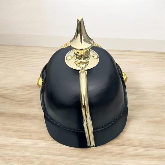 Brass Leather Prussian Pickelhaube Helmet Handcrafted German Imperial Style Gift