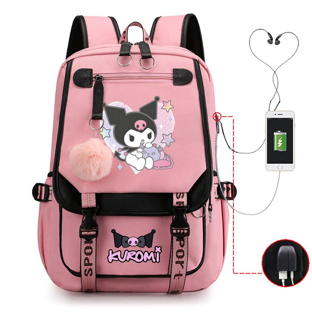 Universal Schoolbag Animation Cartoon Popularity Peripheral Printing Student Casual Backpack Multi-Function With Usb