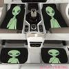 4pcs Alien-Themed Car Floor Mats Stylish Printed Design Perfect For Summer Road Trips And Everyday Driving Use