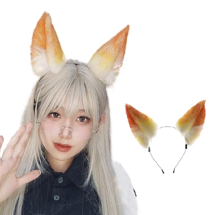 Cute Foxes Ear Headbands Plush Hairband Music Festivals Carnivals Party Hairband