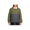 Nike Loose Fleece Color-Block Sweatshirt For Winter Unisex Tops Khaki Green DJ6082-325