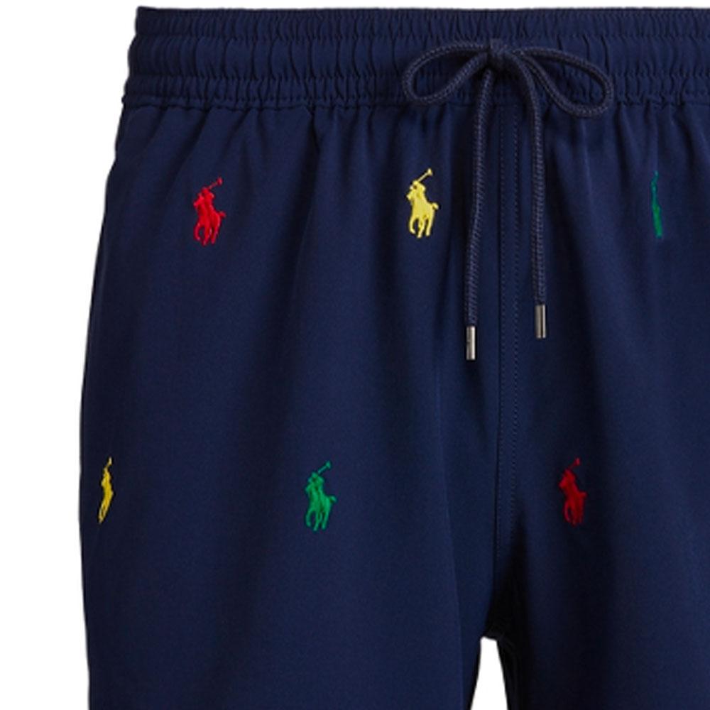 Polo Ralph Lauren Ss22 Solid Color Logo Embroidered Traveler Beach Casual Shorts Men Shorts Navy MNPOSWM17620213